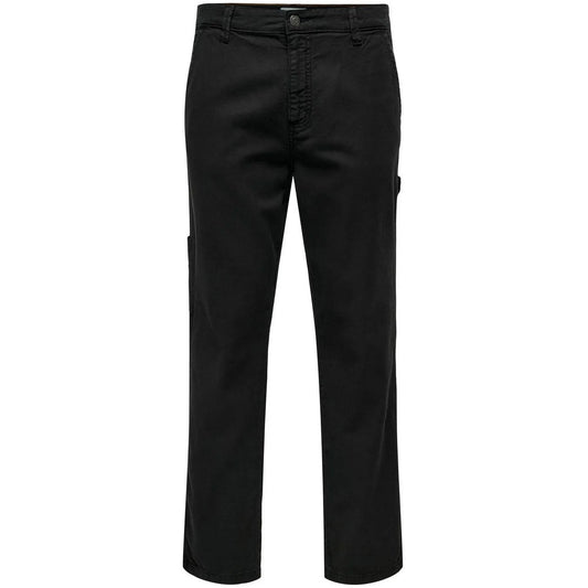 Pantaloni Uomo Only & Sons - Onsedge Carpenter Straight 0186 Pant - Nero