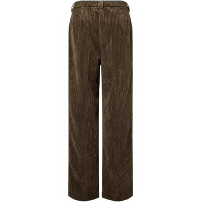 Pantaloni Donna Pieces - Pcaudre Cord Hw Pants Bc - Marrone