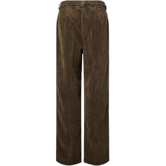 Pantaloni Donna Pieces - Pcaudre Cord Hw Pants Bc - Marrone