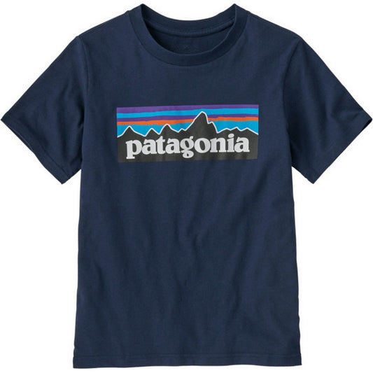 T-shirt Ragazzi Unisex Patagonia - K's P-6 Logo T-Shirt - Blu