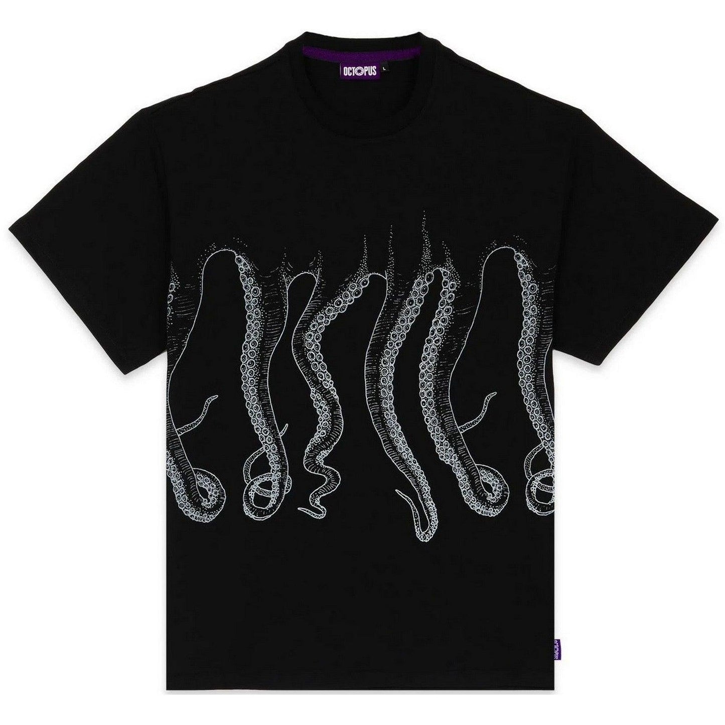 T-shirt Uomo Octopus - Octopus Dyed Tee - Nero