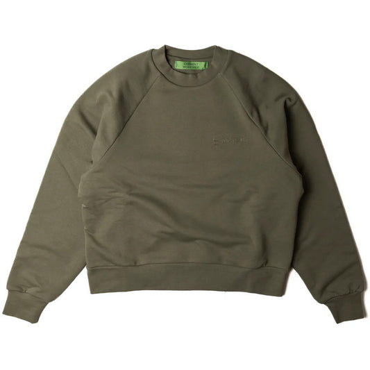 Felpe senza cappuccio Uomo GARMENT - Double Layer Crewneck With Double Embroidery - Verde