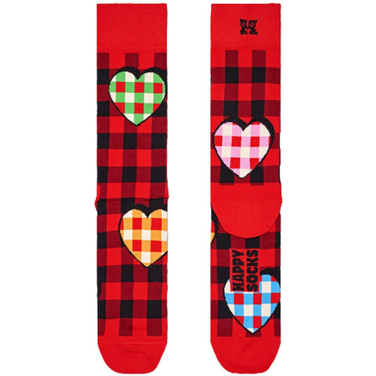 Calze Unisex Happy Socks - Checked Heart Sock (6 Pack) - Multicolore