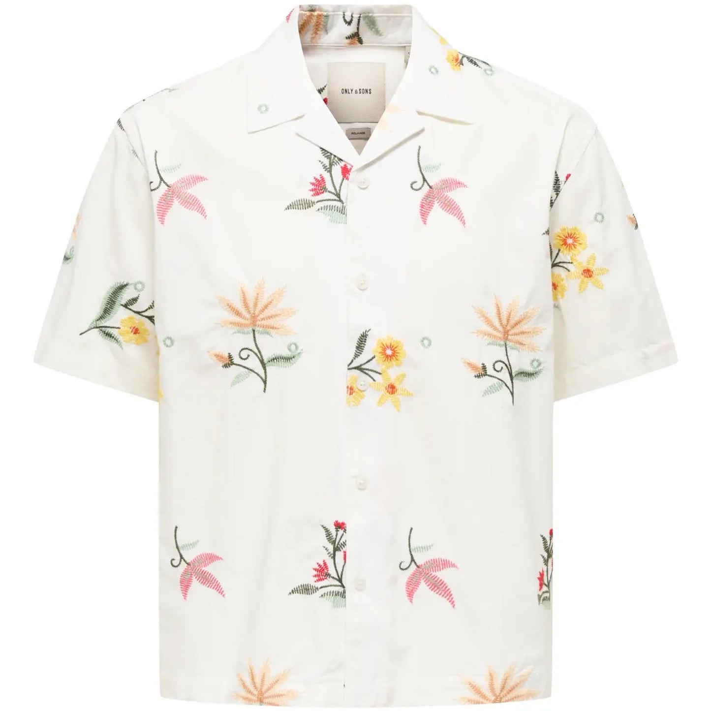 Camicie casual Uomo Only & Sons - Onsedward Rlx Ss Shirt - Bianco