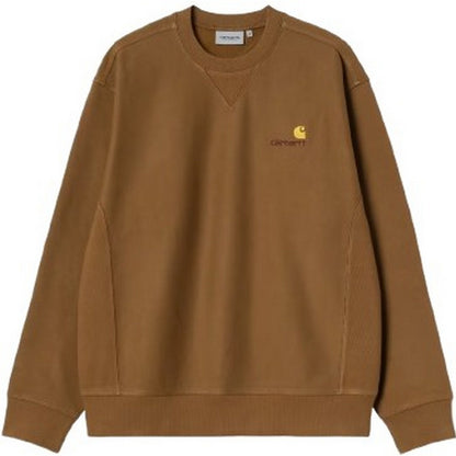 Felpe senza cappuccio Uomo Carhartt Wip - American Script Sweat - Marrone