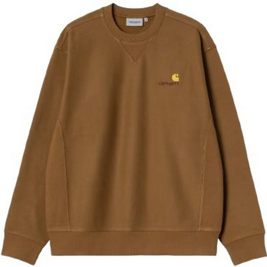 Felpe senza cappuccio Uomo Carhartt Wip - American Script Sweat - Marrone