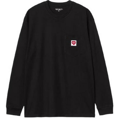 Maglie a manica lunga Uomo Carhartt Wip - L/S Pocket Heart T-Shirt - Nero