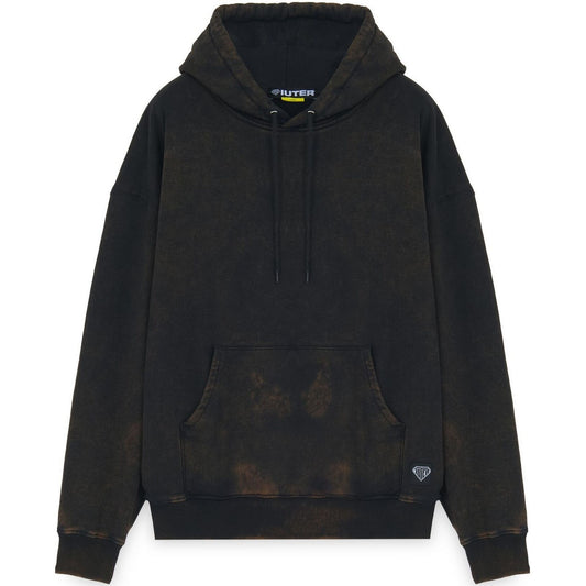 Felpe con cappuccio Uomo Iuter - Label Marble Hoodie - Nero