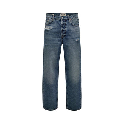 Jeans Uomo Only & Sons - Onsfive Loose Mid-Dar. Blue 4859 Jeans - Blu