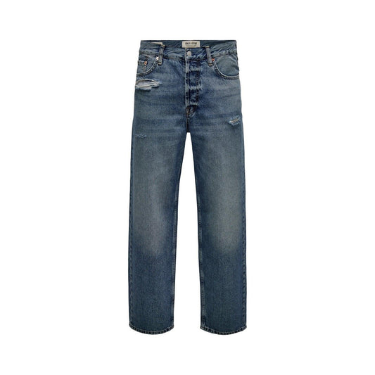 Jeans Uomo Only & Sons - Onsfive Loose Mid-Dar. Blue 4859 Jeans - Blu