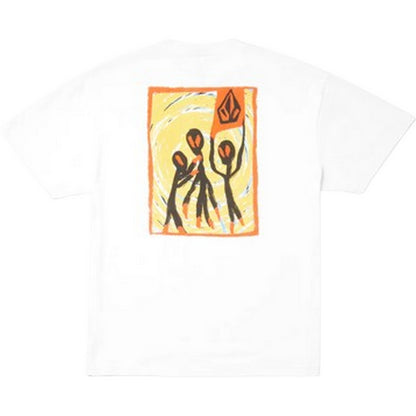T-shirt Uomo Volcom - Gonyvaders Lse Sst - Bianco
