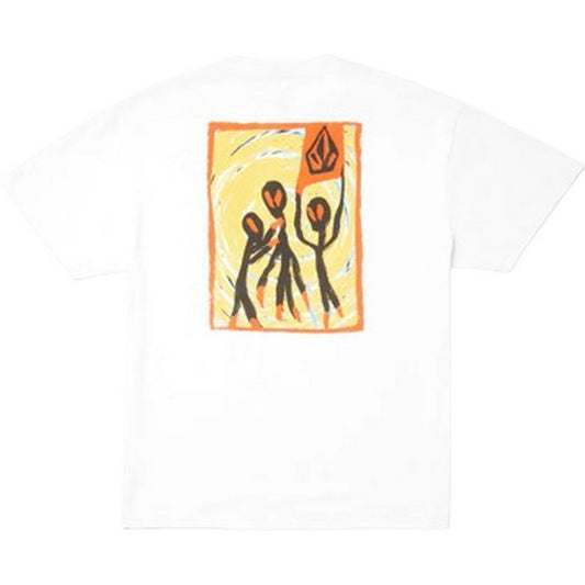 T-shirt Uomo Volcom - Gonyvaders Lse Sst - Bianco