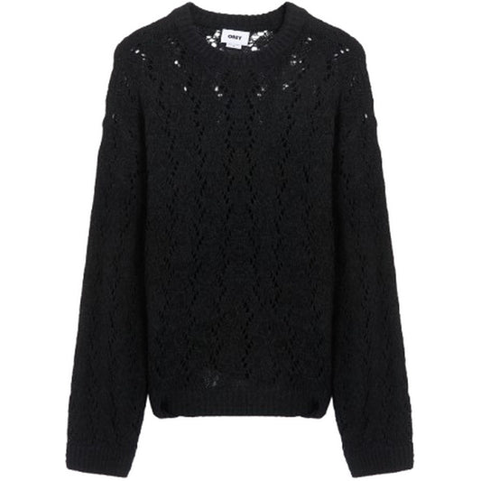 Maglie a manica lunga Uomo Obey - Shimoda Tape Yarn Sweater - Nero