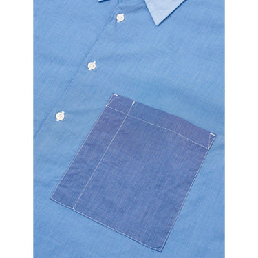 Camicie casual Uomo Universal Works - Mixed Square Pocket Shirt - Blu
