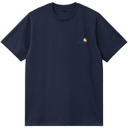 T-shirt Uomo Carhartt Wip - S/S American Script - Blu