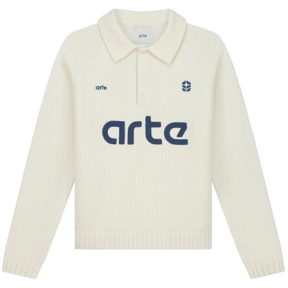 Polo Uomo Arte Antwerp - Polo Futebol Knit - Bianco