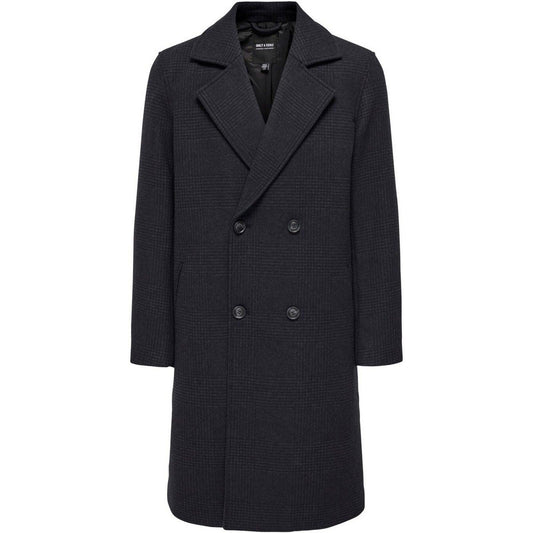 Cappotti Uomo Only & Sons - Onsaron Long Db Wool Coat Otw - Nero