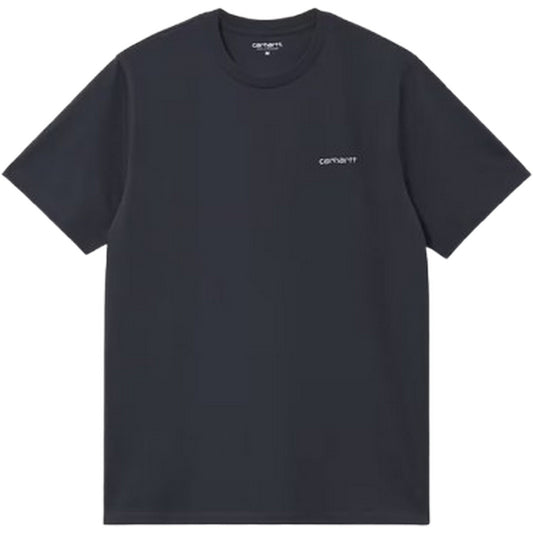 T-shirt Uomo Carhartt Wip - S/S Script Embroidery T-Shirt - Blu