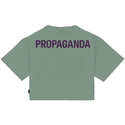 T-shirt Donna Propaganda - T-Shirt Crop Top Woman Logo - Verde