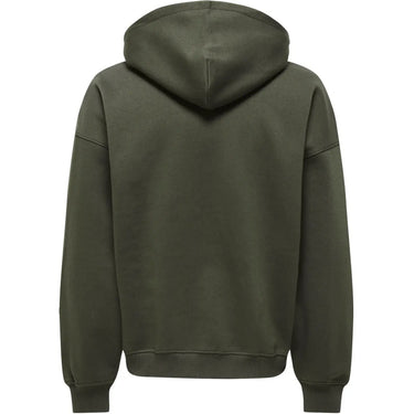 Felpe con cappuccio Uomo Only & Sons - Onsceres Ovz Zip Hoodie Sweat Noos - Verde