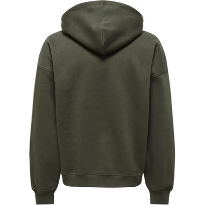 Felpe con cappuccio Uomo Only & Sons - Onsceres Ovz Zip Hoodie Sweat Noos - Verde