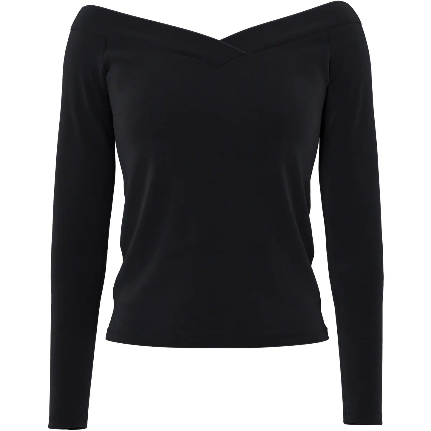 Maglie a manica lunga Donna Pieces - Pcmaliva Ls Offs V-Neck Top Jrs Noos Bc - Nero