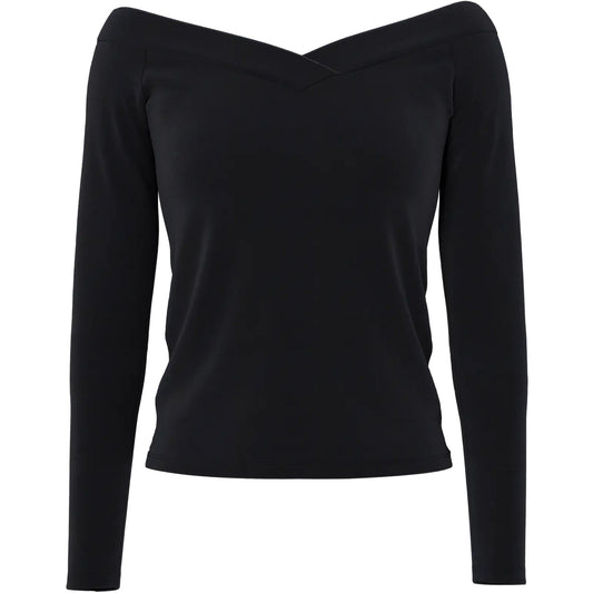 Maglie a manica lunga Donna Pieces - Pcmaliva Ls Offs V-Neck Top Jrs Noos Bc - Nero