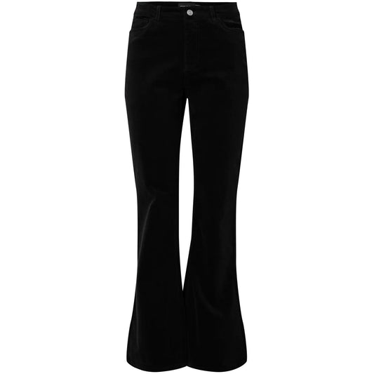 Jeans Donna Pieces - Pcjoya Hw Flared Corduroy Denim Jeans - Nero