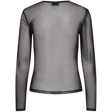 Pieces T-Shirts pour Femmes - Pcninni Ls Mesh Top Noos Bc - Noir