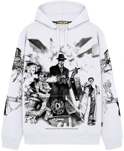 Felpe con cappuccio Uomo Iuter - Guè X Iuter - Pulp Hoodie - Bianco