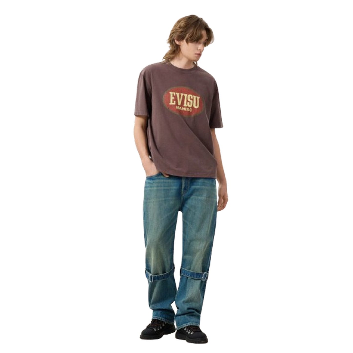 Jeans Uomo Evisu - Ej Washed Bondage Jeans - Blu