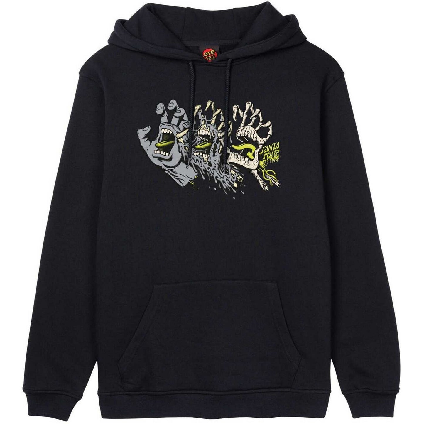 Felpe con cappuccio Uomo Santa Cruz - Evolved Hand Front Hood - Nero