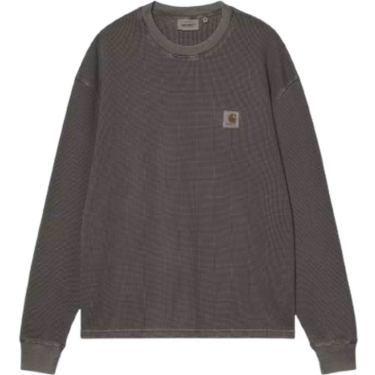 T-shirt Uomo Carhartt Wip - L/S Vista Waffle T-Shirt - Nero