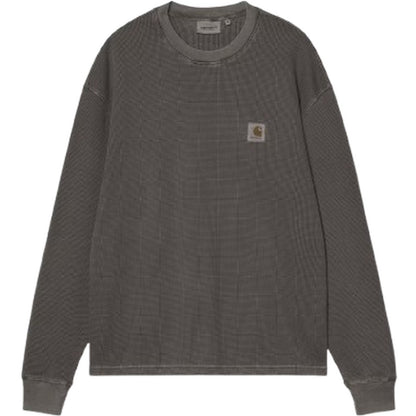 T-shirt Uomo Carhartt Wip - L/S Vista Waffle T-Shirt - Nero