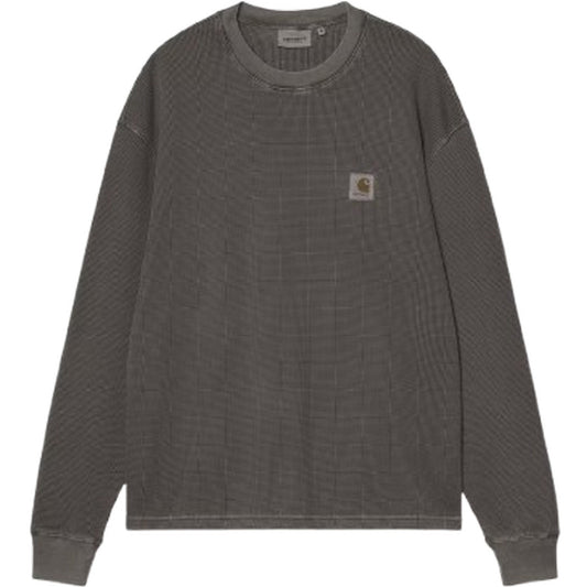 T-shirt Uomo Carhartt Wip - L/S Vista Waffle T-Shirt - Nero