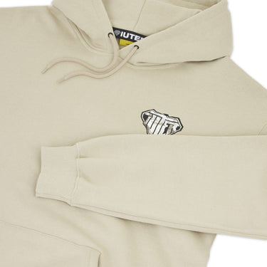Iuter Sweats à capuche pour hommes - Sweat à capuche avec logo froissé - Blanc