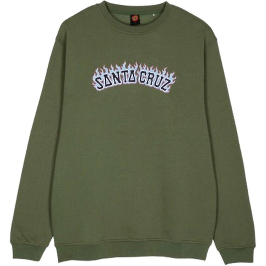 Felpe senza cappuccio Ragazzo Santa Cruz - Burnt Collegiate Crew - Nero