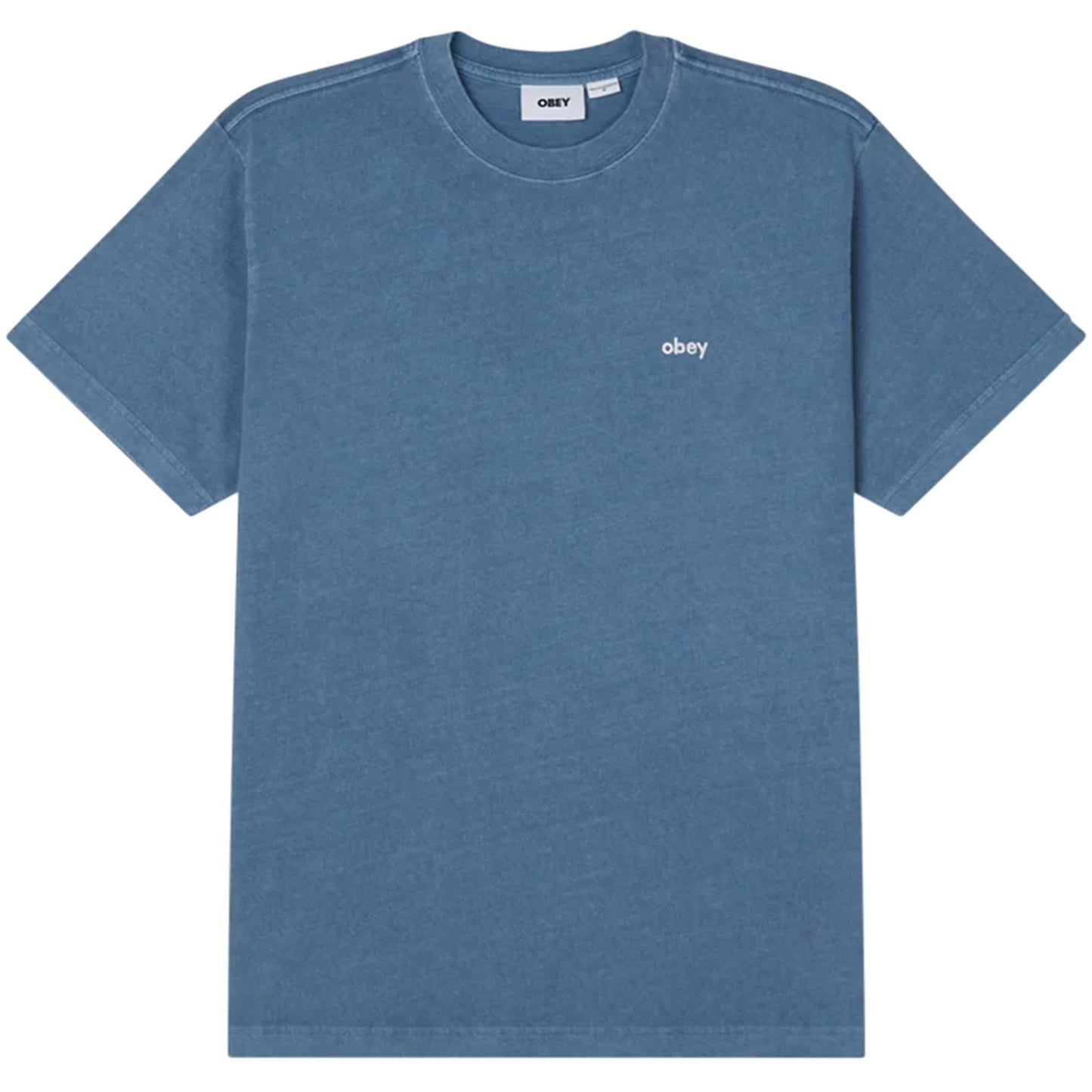 T-shirt Unisex Obey - Lowercase Pigment Tee Ss - Blu