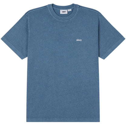 T-shirt Unisex Obey - Lowercase Pigment Tee Ss - Blu
