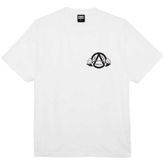 T-shirt Uomo Obey - Obey Nothing Heavyweight Classic Box Tee - Bianco