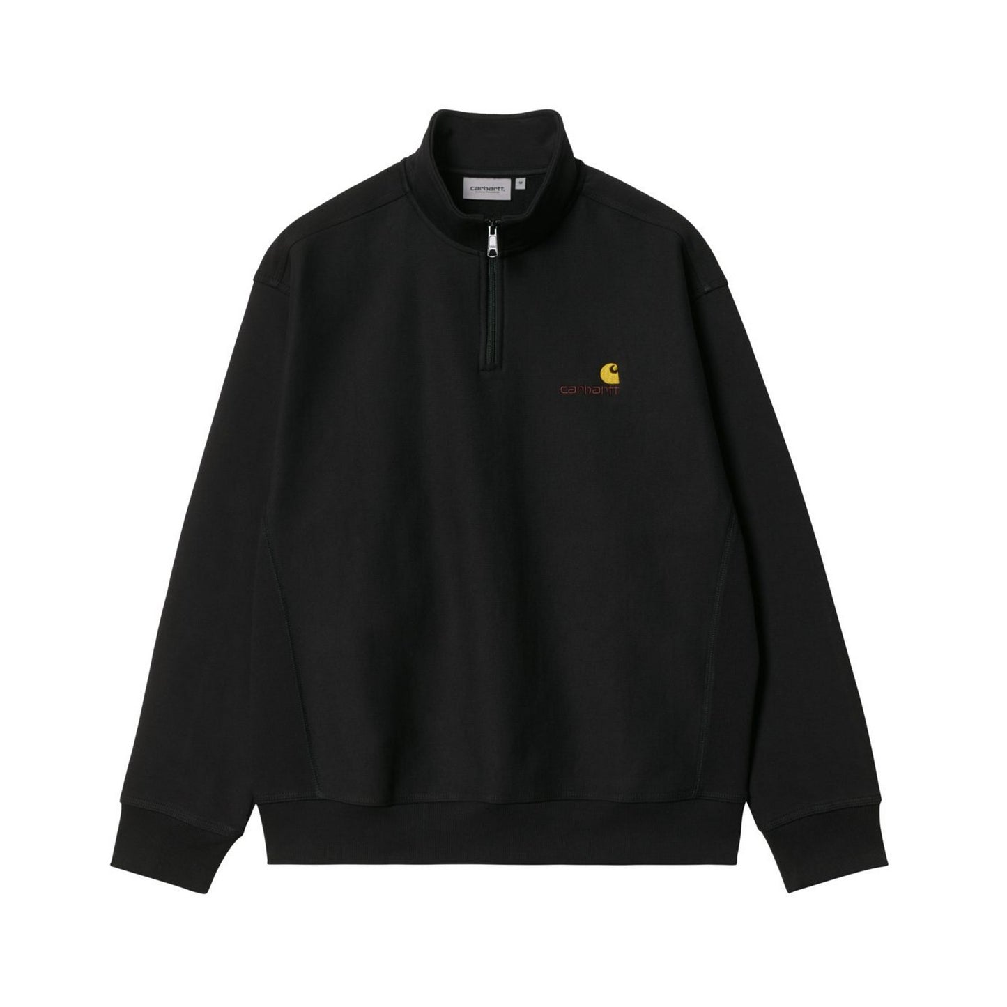 Felpe senza cappuccio Uomo Carhartt Wip - Half Zip American Script Sweat - Nero