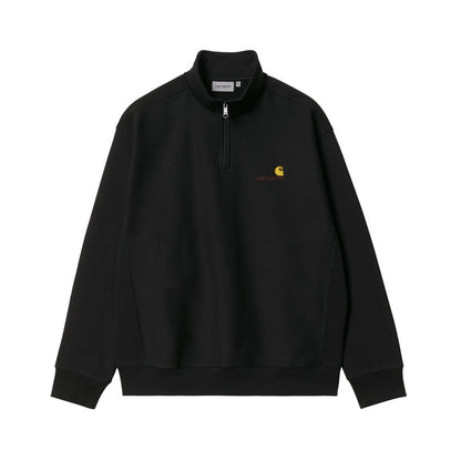 Felpe senza cappuccio Uomo Carhartt Wip - Half Zip American Script Sweat - Nero