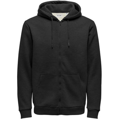 Felpe con cappuccio Uomo Only & Sons - Onsalberto Reg Unbrushed Zip Hood Swt Cs - Nero