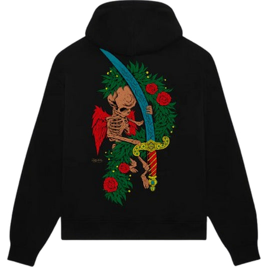 Felpe con cappuccio Uomo Dolly Noire - Asso Di Spade Hoodie - Nero
