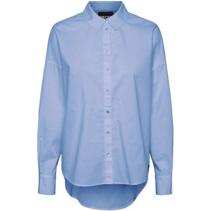 Camicie Donna Pieces - Pctanne Ls Loose Shirt Noos Bc - Celeste