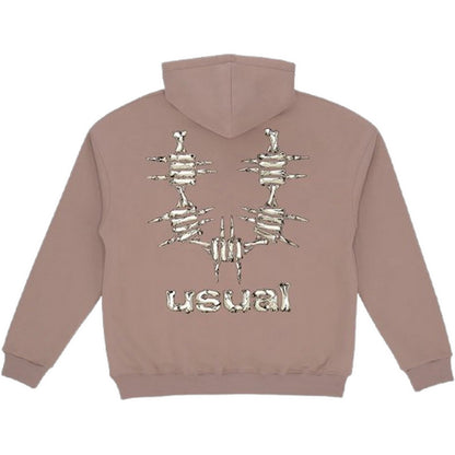 Felpe con cappuccio Uomo Usual - Bones Hoodie - Beige