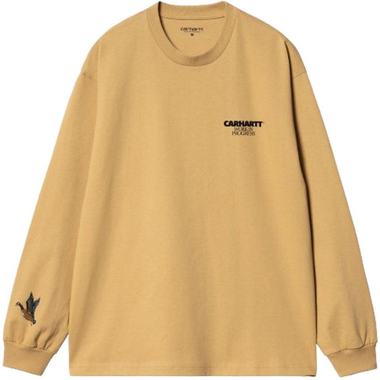 T-shirt Uomo Carhartt Wip - L/S Ducks T-Shirt - Marrone