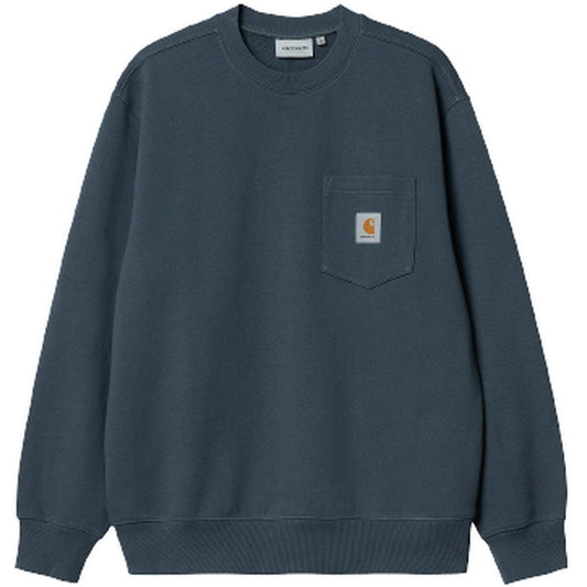 Felpe senza cappuccio Uomo Carhartt Wip - Pocket Sweat - Blu