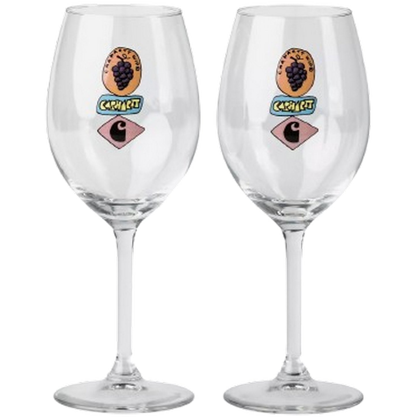 Calici da vino Unisex Carhartt Wip - Stacked Grapes Wine Glass Set - Bianco