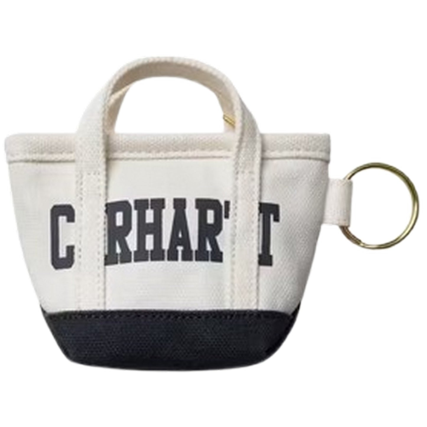 Uomo Unisex Carhartt Wip - Mini Tote Bag Keychain - Bianco